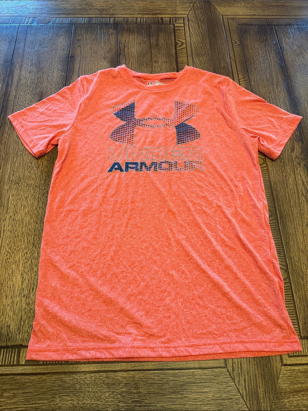 Under Armour Orange Heather Logo Short Sleeve Tee